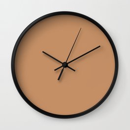 Brown camel "Butterum" Pantone color Wall Clock