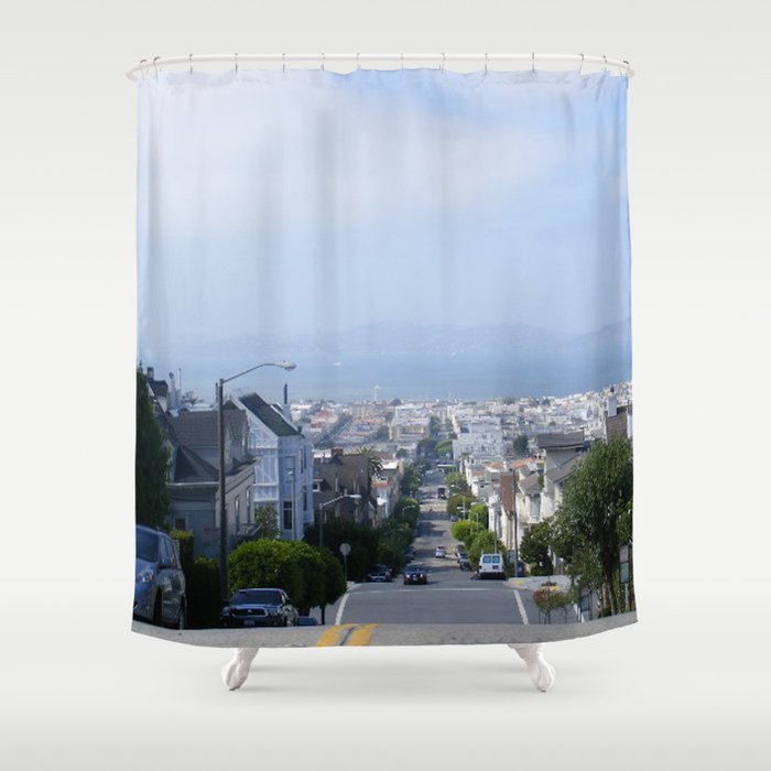 One Way Shower Curtain