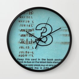 Ilium Public Library Card No. 3 Wall Clock