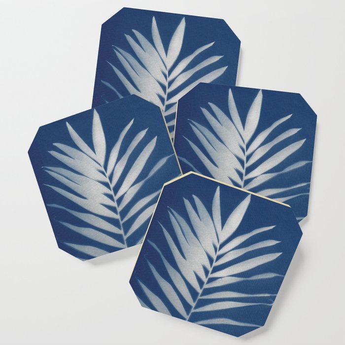 Jackie Partridge Art - Palm Leaf- Cyanotype Coaster