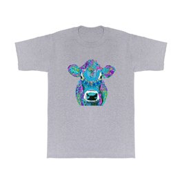 Mandala Blue Moo - Fun Jersey Cow Art - Sharon Cummings T Shirt | Dairy, Bull, Ranch, Jerseycow, Cattle, Cows, Animalprints, Country, Bovine, Cow 