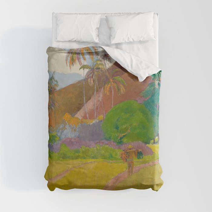 Paul Gauguin - Tahitian Landscape 'Montagnes tahitiennes' (1891) Duvet Cover