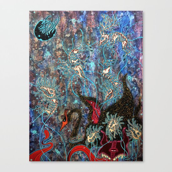Obsidian night Canvas Print