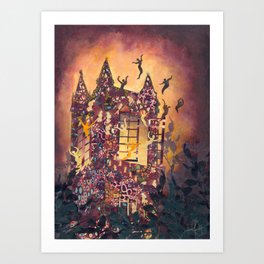 Darkest Shadows Shroud The Most Sacred Shrines Art Print