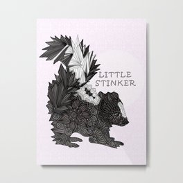 Little Stinker -pink- Metal Print | Graphicdesign, Artlovepassion, Baby, Digital, Illustration, Ornate, Little, Children, Nursery, Animal 