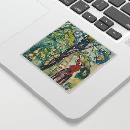 Edvard Munch - Woman Picking Fruit (Kvinner høster frukt) Sticker