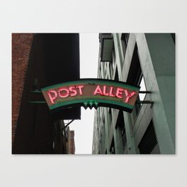 Legendary Post Alley in Seattle Canvas Print