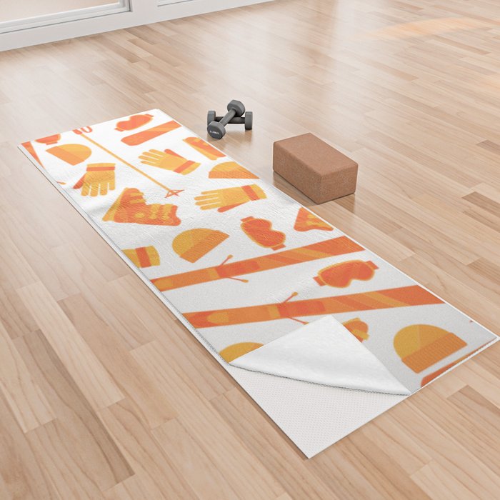 Skiing Accessories - Orange Yoga Towel