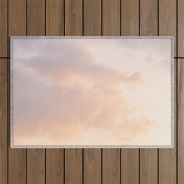 Dreamy Pastel Sunset Travel Photography Photo | Dutch Coast Pink Sky Art Print | Colorful Clouds In Holland Outdoor Rug