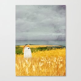 There's a ghost in the wheat field again... Canvas Print