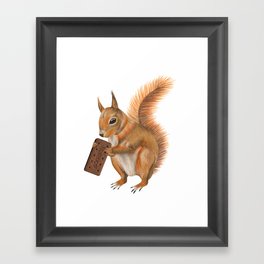 Super squirrel. Framed Art Print