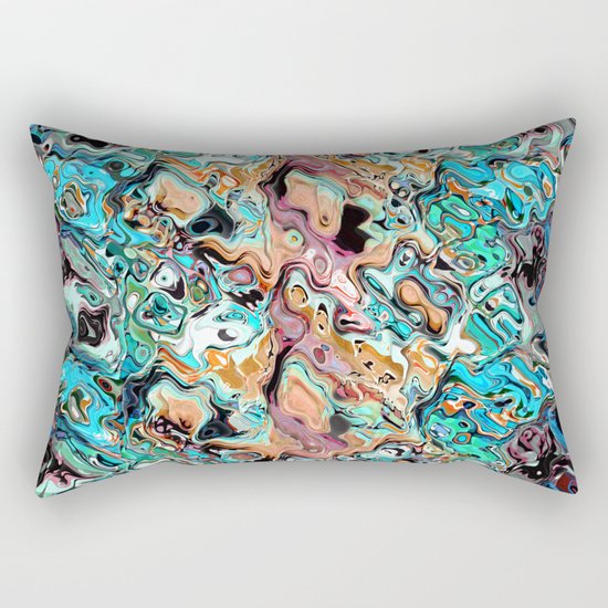 Colorful Distortions Abstract Rectangular Pillow