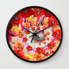 Rose Galaxies Wall Clock
