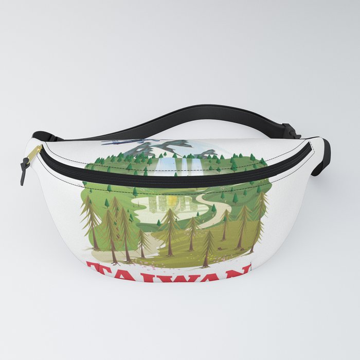 Taiwan landscape travel poster Fanny Pack