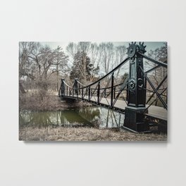 Victorian Bridge in Winter Metal Print | Digital, Mirrorless, Victorian, Trees, Spring, Photo, Winter, America, Oldtime, Natural 
