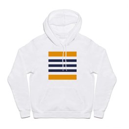 Stylish Classy Navy Blue Orange STRIPES Hoody
