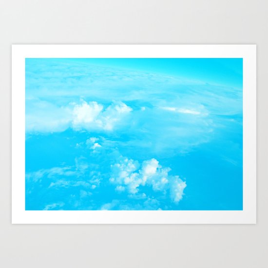 Aerial Turquoise Clouds Art Print