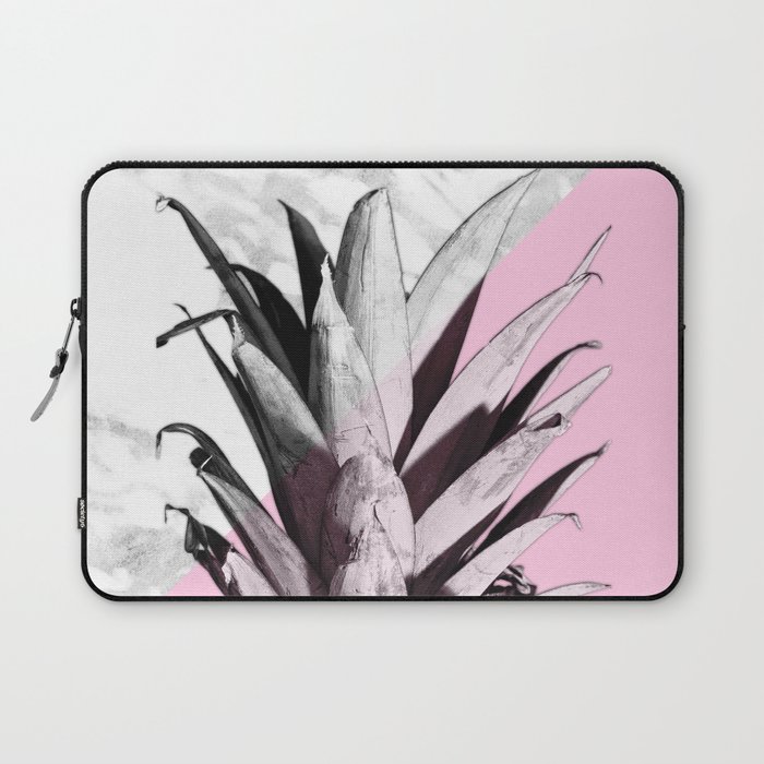 Pineapple Top Marble Pastel Pink Laptop Sleeve