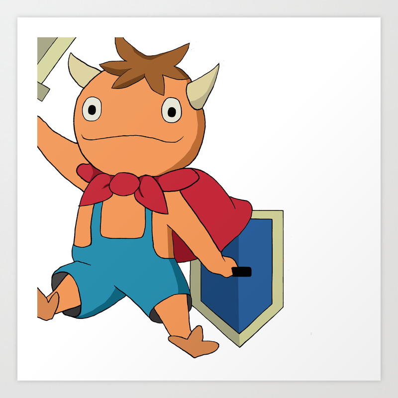 Ni No Kuni Familiar Mitey Art Print By Demiwilliams Society6 Called familiars, they included creatures like hurly, a bodybuilding meathead that was exactly the shape of an upturned pyramid, and a sentient stone tablet with legs called neolith. society6
