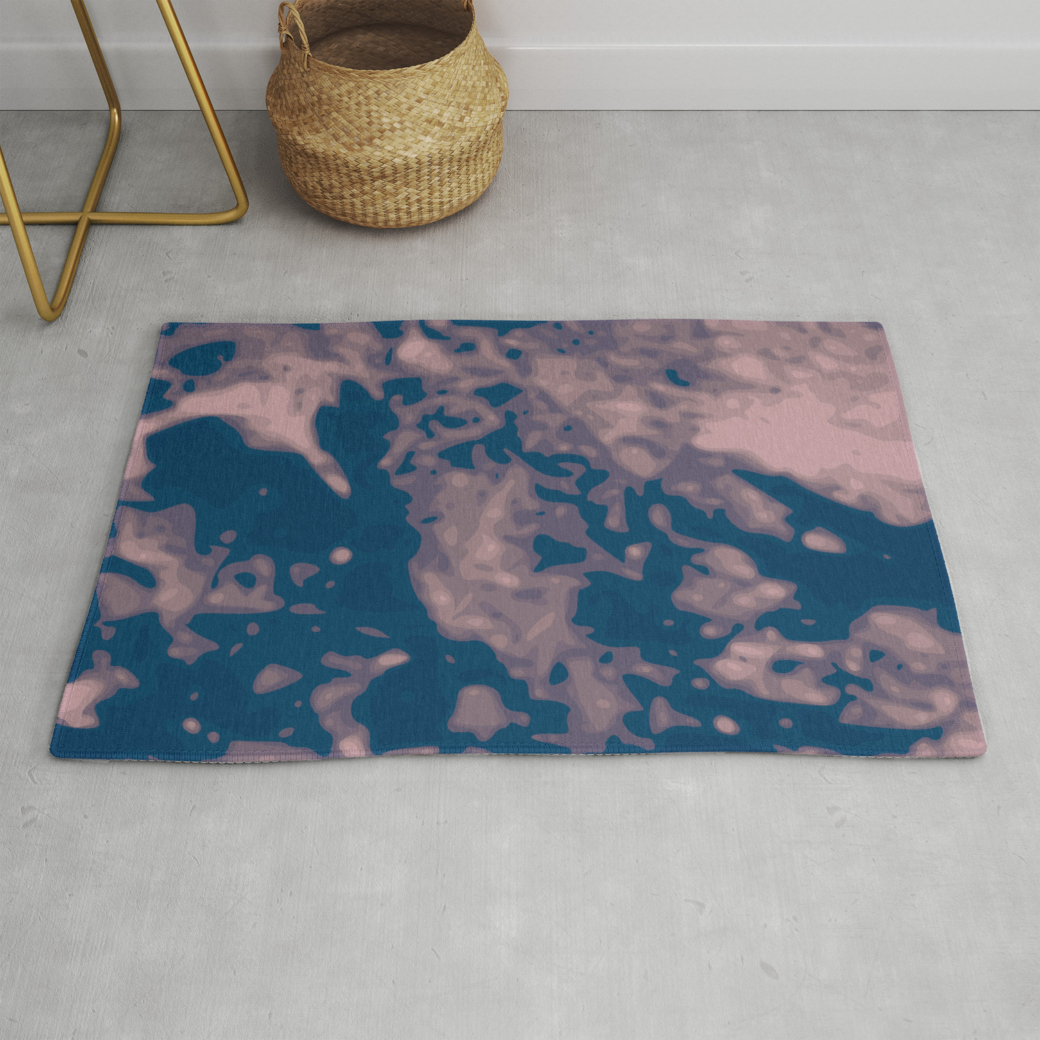 Grey Blue Abstract Vector Texture Rug By Liriok Society6