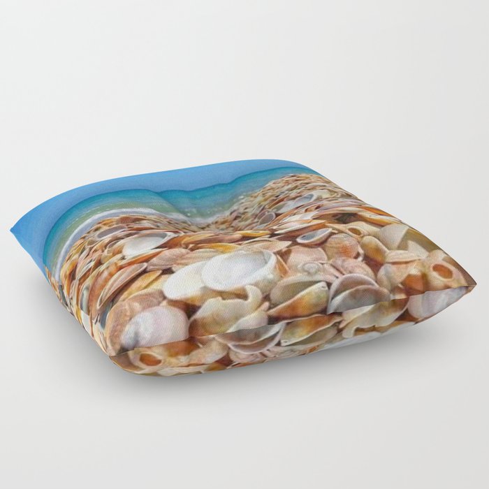 Amazing view of seashells. Floor Pillow