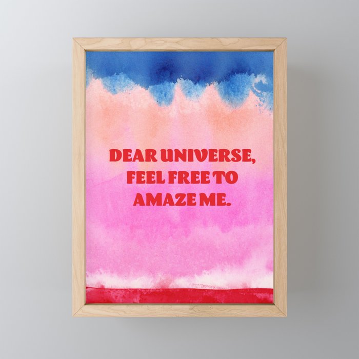 Pink Feels - Dear Universe Framed Mini Art Print