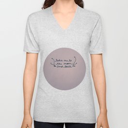 To The Moon V Neck T Shirt