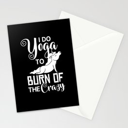 Yoga Unicorn Beginner Workout Quotes Meditation Stationery Card