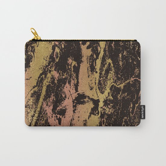 Rose gold & gold marbled Carry-All Pouch