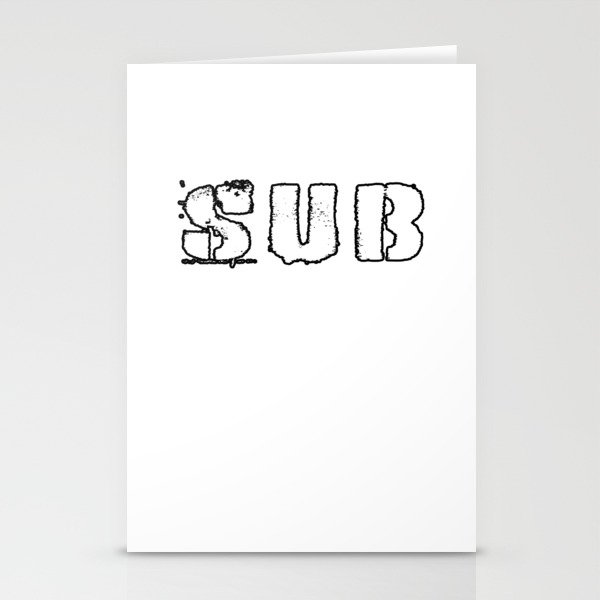 Text Sub or submissive bdsm text Stationery Cards