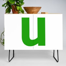 letter U (Green & White) Credenza