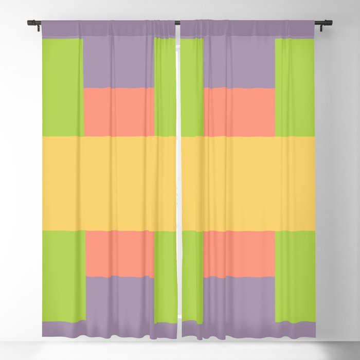 Retro Squares A Pattern Blackout Curtain By Ixrid