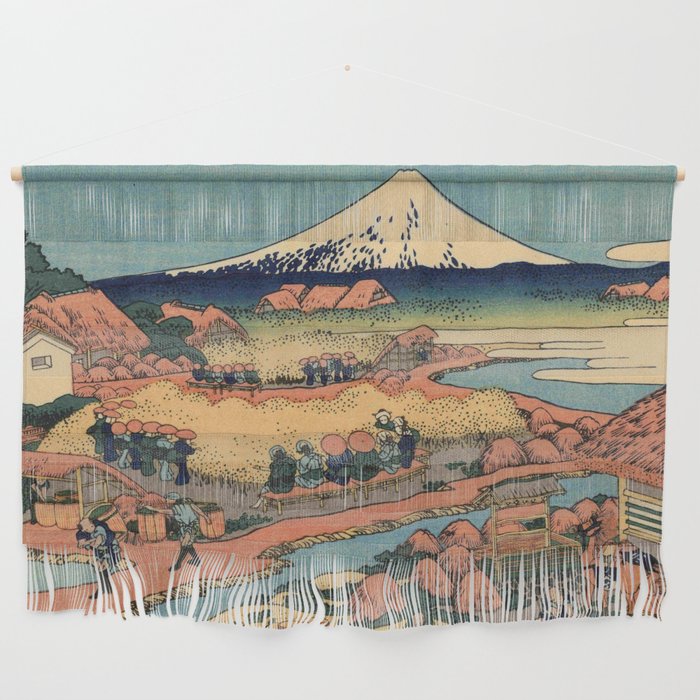 Hokusai -36 views of the Fuji 44-The Tea plantation of Katakura in the Suruga province Wall Hanging