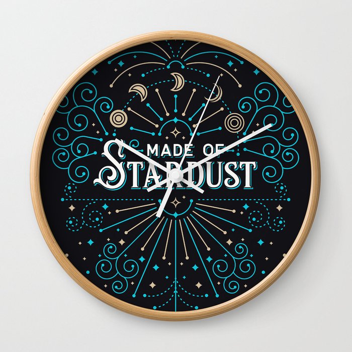 Made of Stardust – Blue & Black Palette Wall Clock
