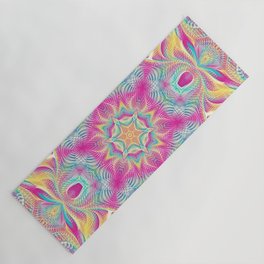 Flower Of Life Mandala (Rainbow Delight) Yoga Mat
