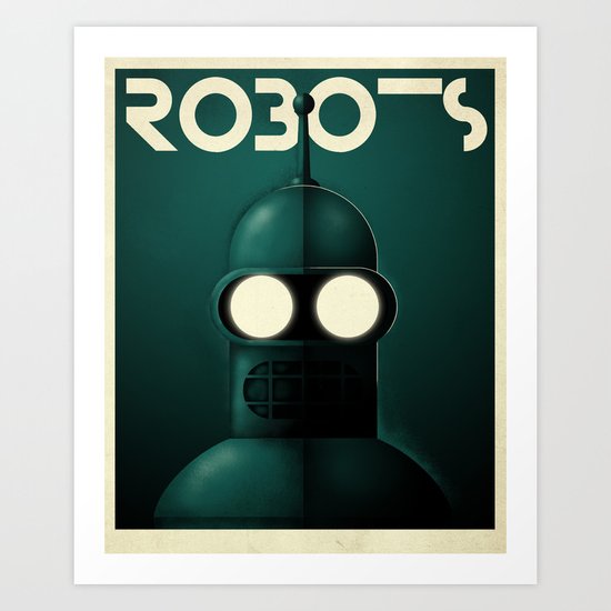 Robots - Bender Art Print