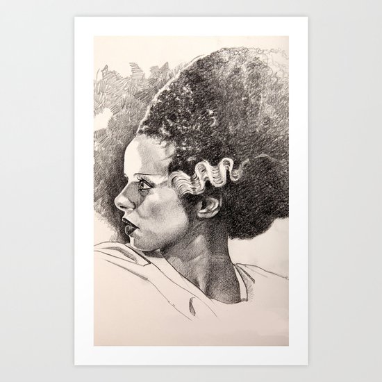 The bride of frankenstein elsa lancaster Art Print