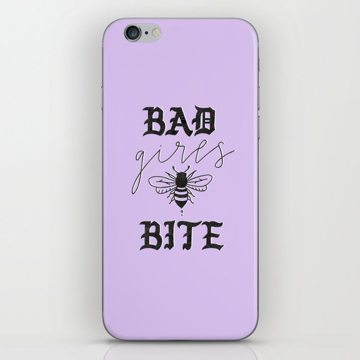 bad girls bite witchy pastel calligraphy iPhone Skin