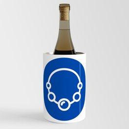 Mala Beads Blue Logo Wine Chiller