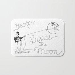 It's a Wonderful Life - George Lassos the Moon Badematte | Cartoon, Georgelassos, Classicfilm, Black and White, Christmasmovie, Lassosthemoon, Drawing, Moon, Xmas, George 
