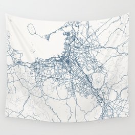 Fukuoka - Japan - Authentic Map Illustration Wall Tapestry