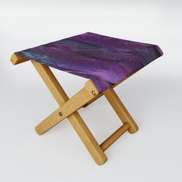 Bright violet feather pattern Folding Stool