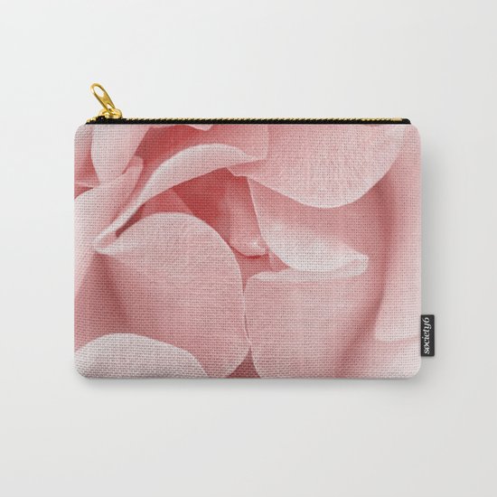 Pink flora Rose Bud- Roses and flowers Carry-All Pouch
