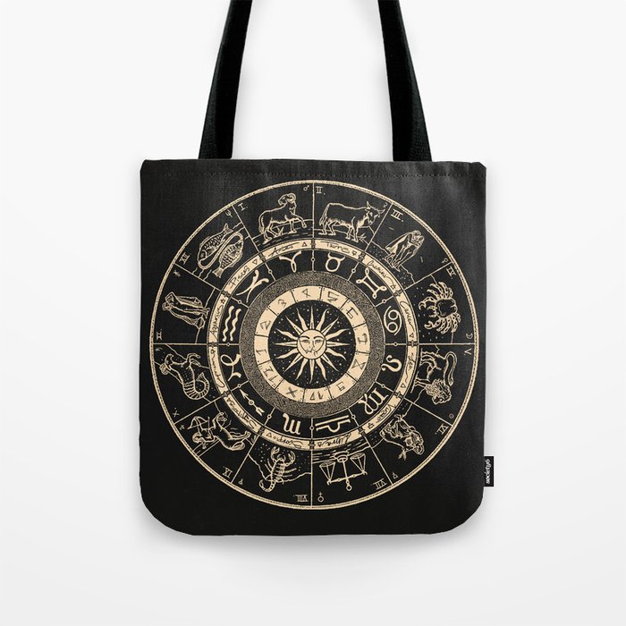 Personalized Astrological Zodiac Linen Tote Bag