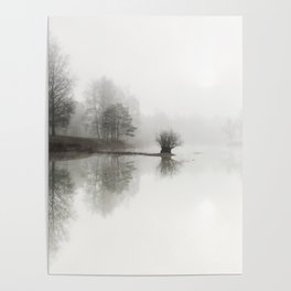Foggy lake in the forest | forest in the Netherlands, nature photography | Landscape art print Poster