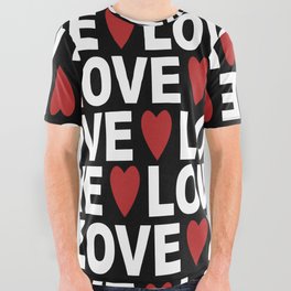 Valentines day pattern 3 All Over Graphic Tee