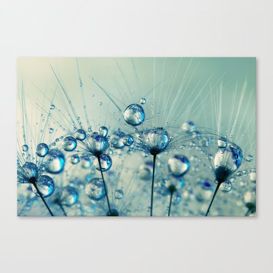 A Shower of Blue Dandy Drops Canvas Print