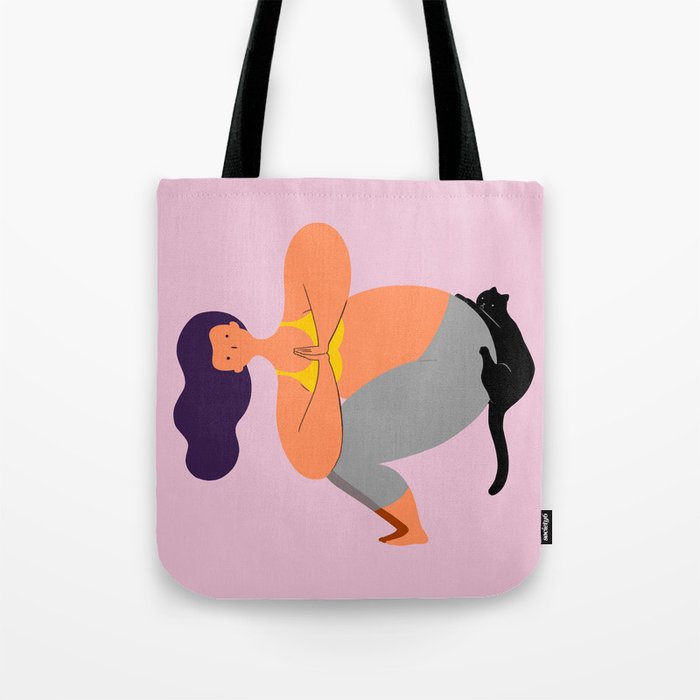 Yoga With Cat 04 Tote Bag