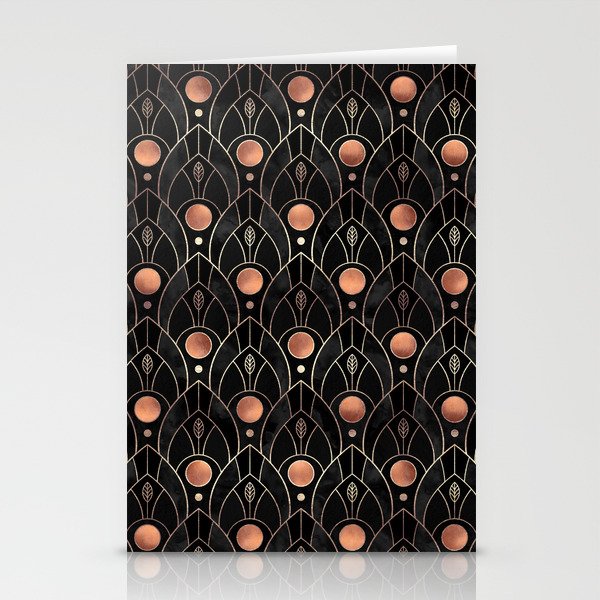 Art Deco Leaves / Version 3 Stationery Cards