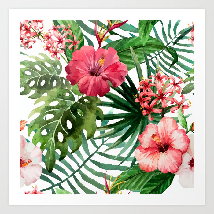 Hibiscus Tropical Fleur Pochoir-A4/A5/A6
